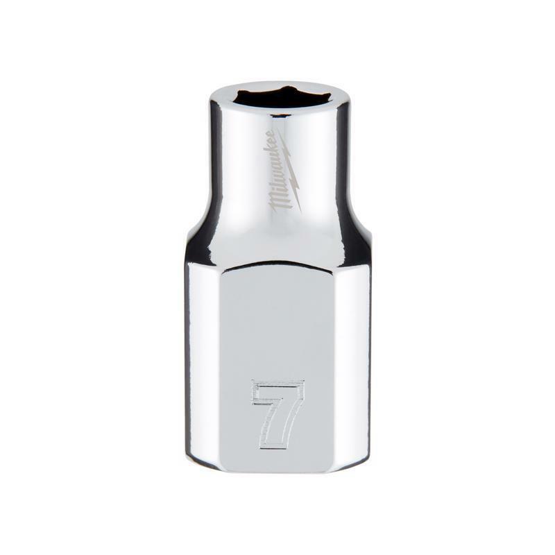 Milwaukee 7 mm X 3/8 in. drive Metric 6 Point Standard Socket
