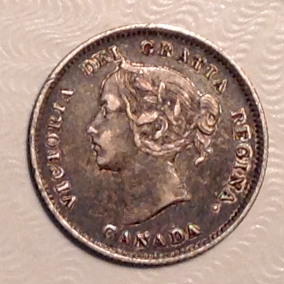 ~1901 Canada Victoria Five 5 Cents - FREE US SHIPPING