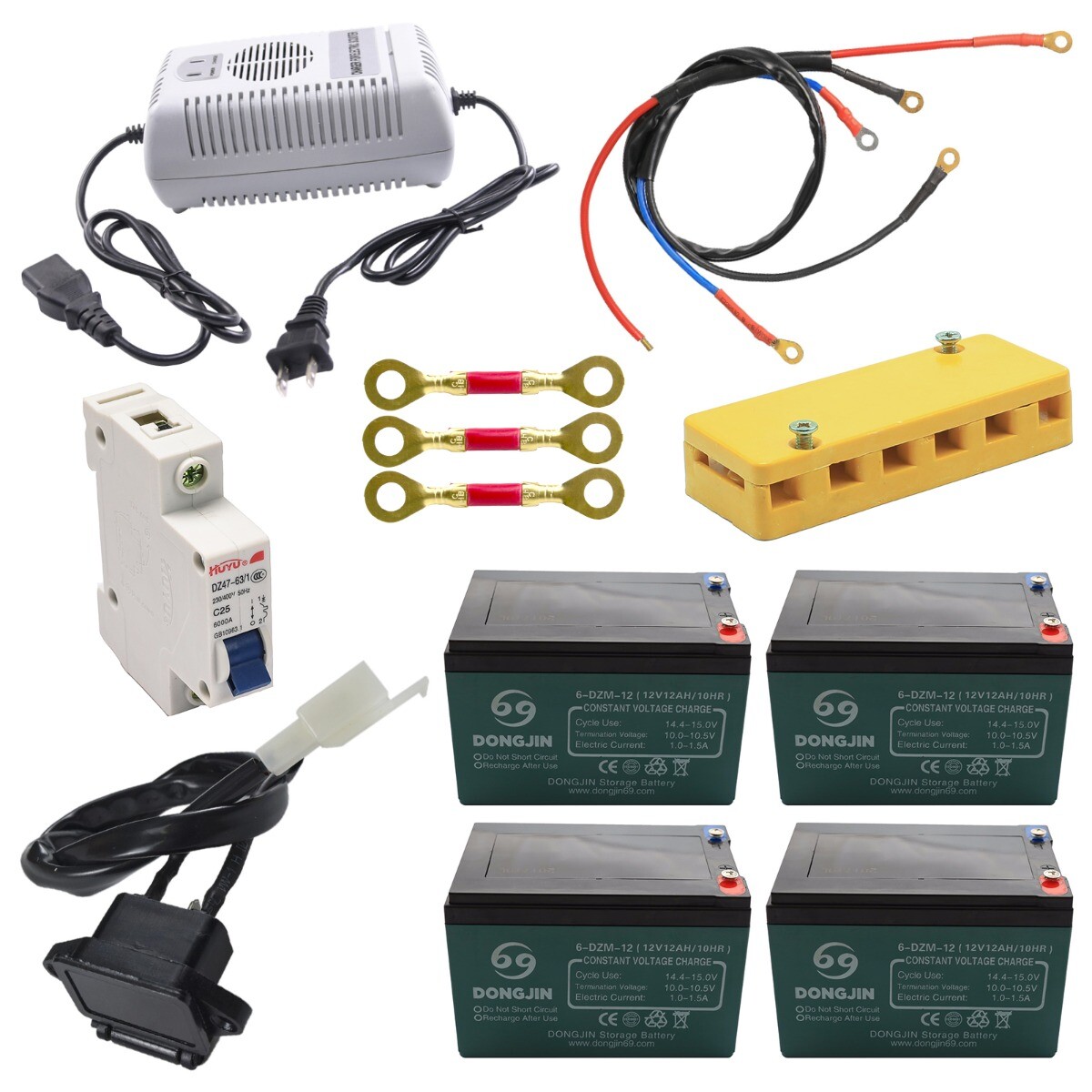 3x 4x 12V 12Ah  6-DZF 6-DZM-12 Battery Charger For Mobility Scooter Go Kart Quad