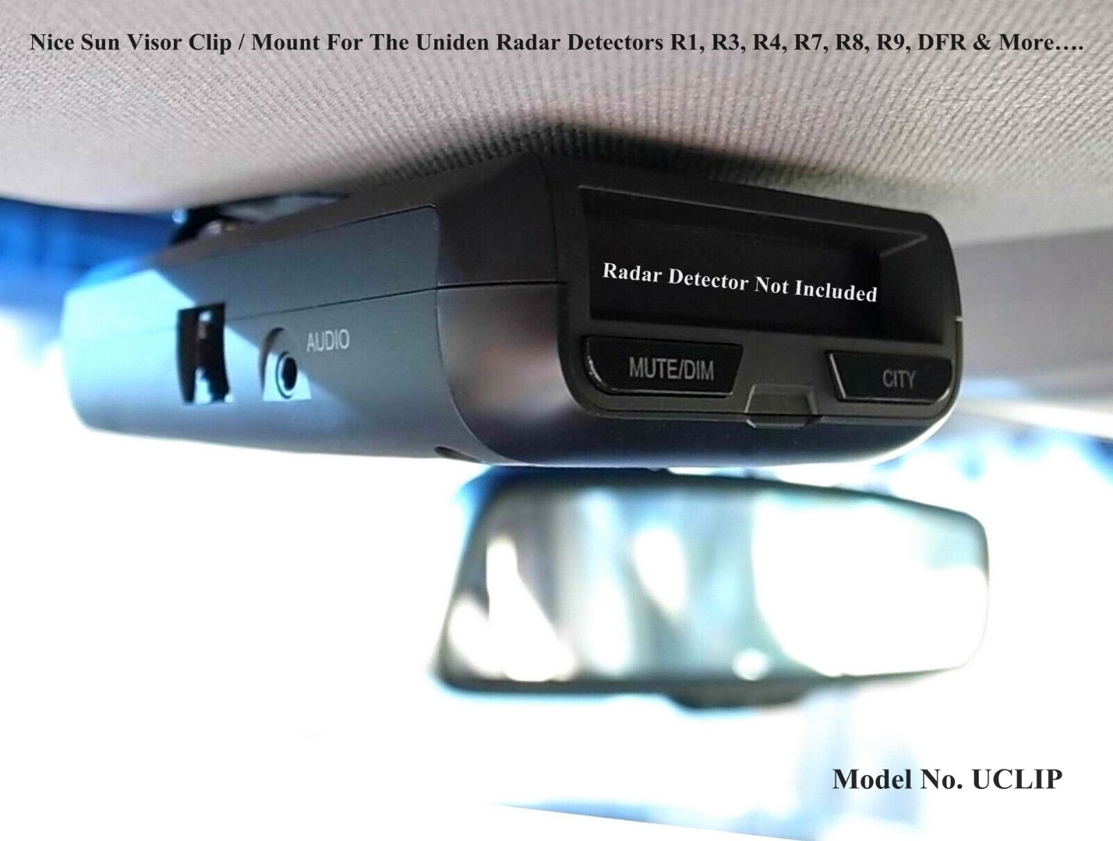 Nice Sun Visor Clip/Mount For The Uniden Radar Detectors R1, R3, R4, DFR & More.