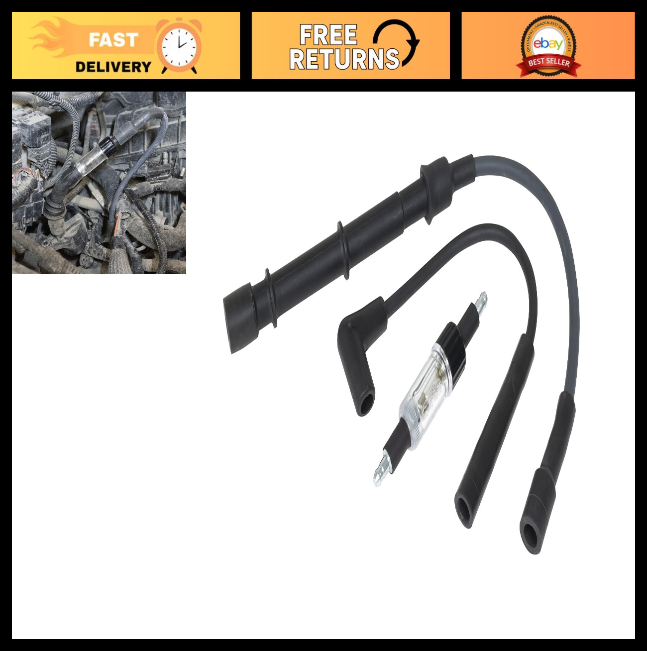 InLine Spark Tester for Coil-On-Plug Wires, Universal Fit, Engine Diagnostic Too
