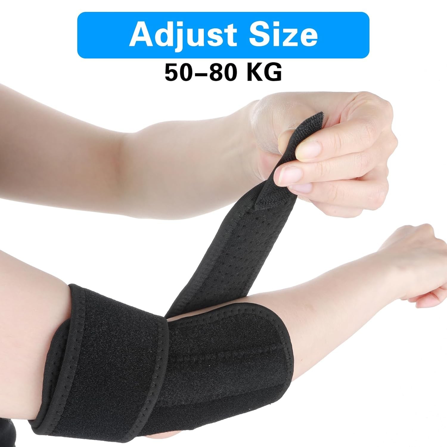 Elbow Compression Sleeve with Removable Strap for Men & Women, Elbow Support Bra