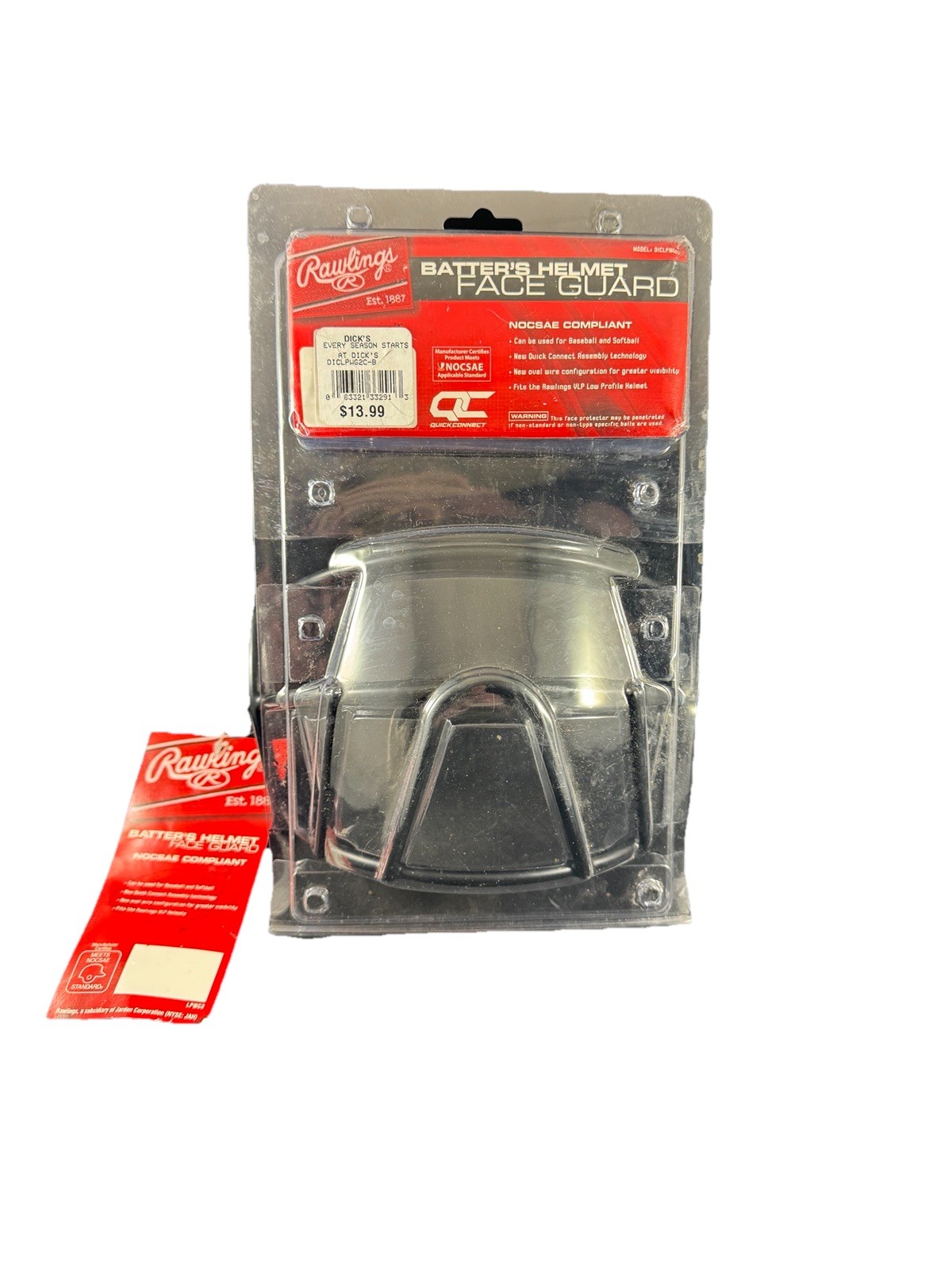 Rawlings Batters Helmet Face Guard Baseball/softball fits Rawlings VLP Helmets