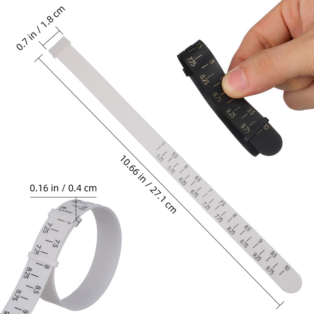 2Pcs Wrist Measuring Tool Wrist Sizer Bangle Bracelet Sizer Bracelet Measuring S