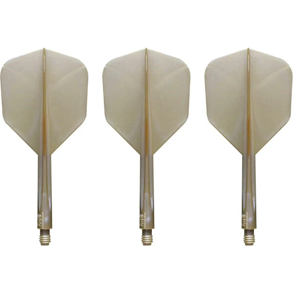 CONDOR AXE METALLIC DART SHAFT/FLIGHT SMALL FLIGHT LONG SHAFT CHAMPAGNE GOLD
