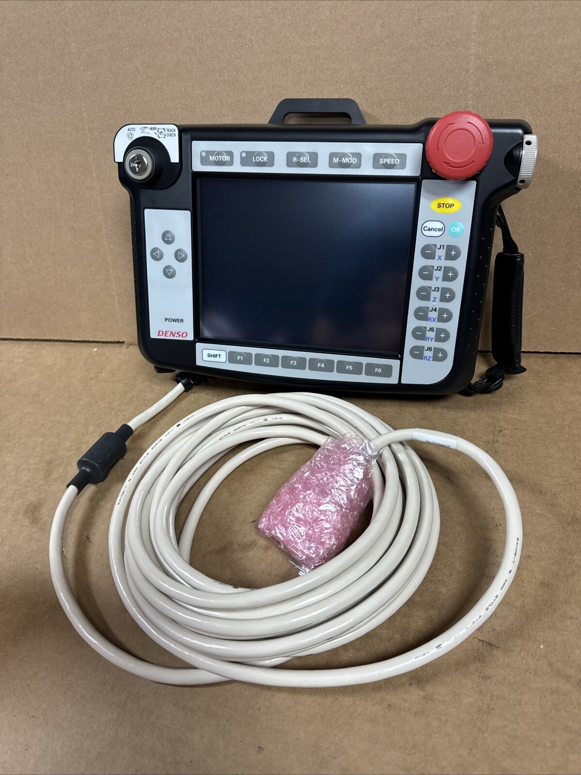 NEW DENSO 410100-1772 TP-RC7/8 ROBOT TEACH PENDANT , CABLE & KEY FAST SHIPPING