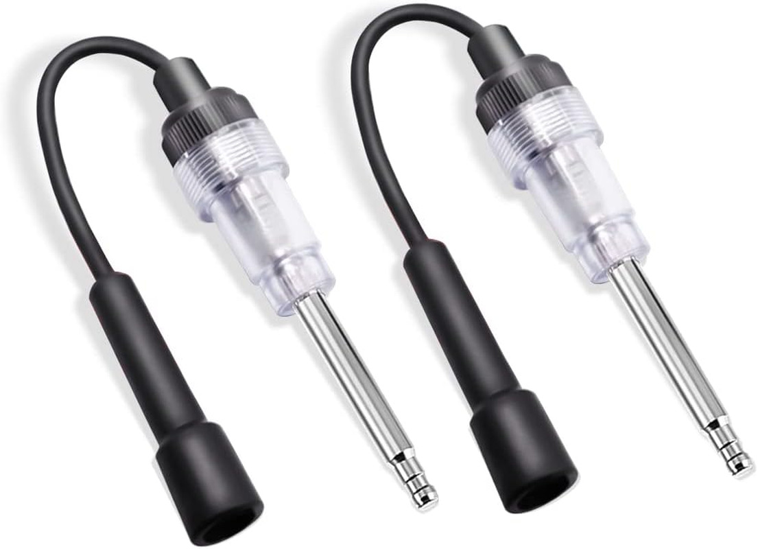 2PCS Inline Spark Plug Tester, Straight Boot Engine Ignition Tester Light, Small