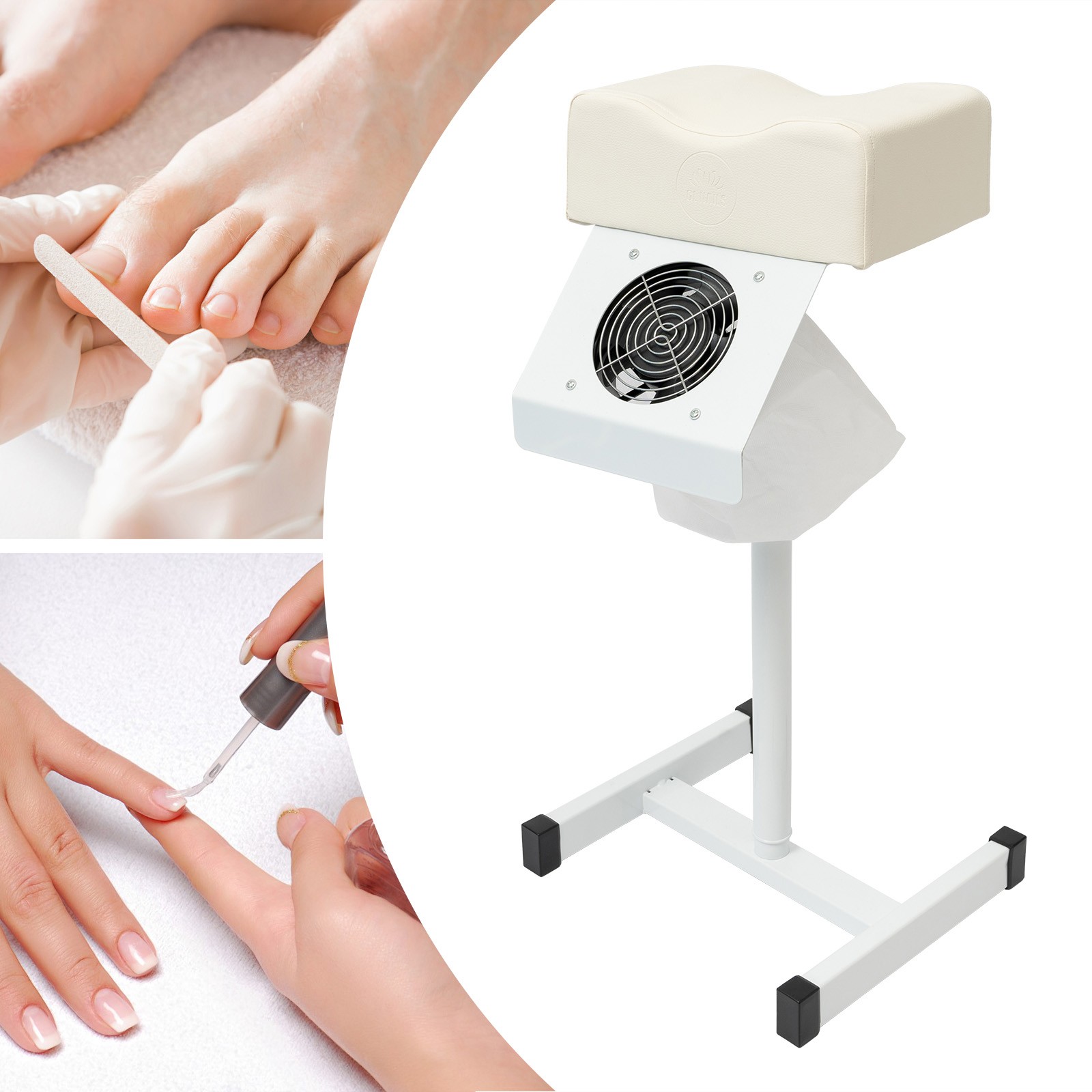 Salon Chair Adjustable Pedicure Manicure Chair Freestanding Footrest Nail Stool
