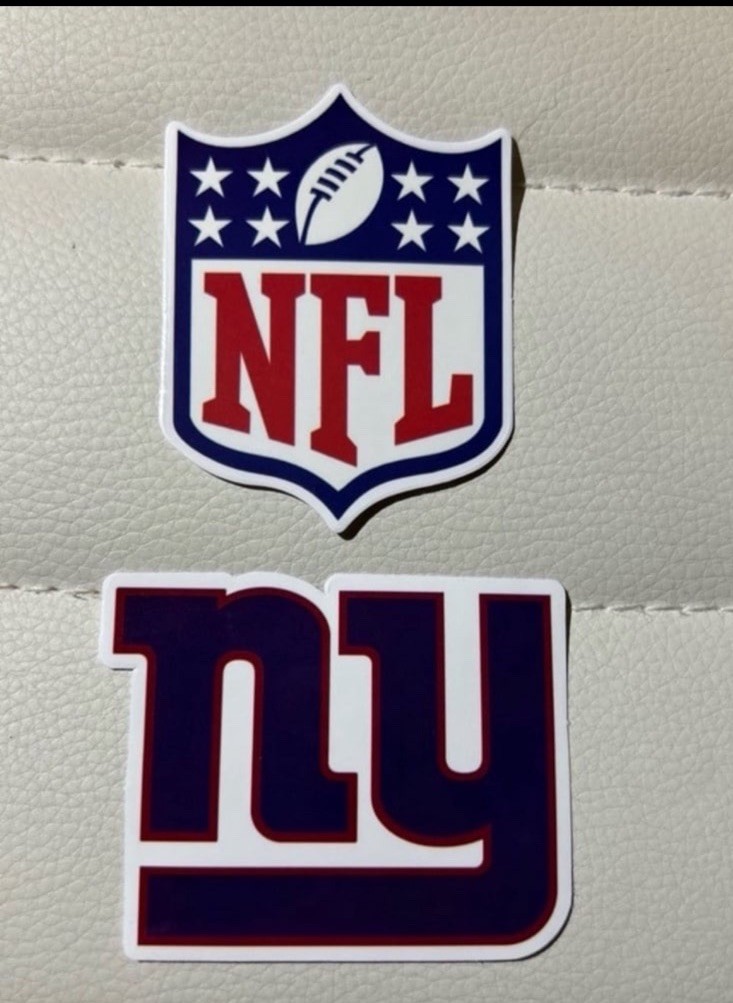 New York Giants -Team Logo sticker/decal - Laptop/Car- set of 2- 3”