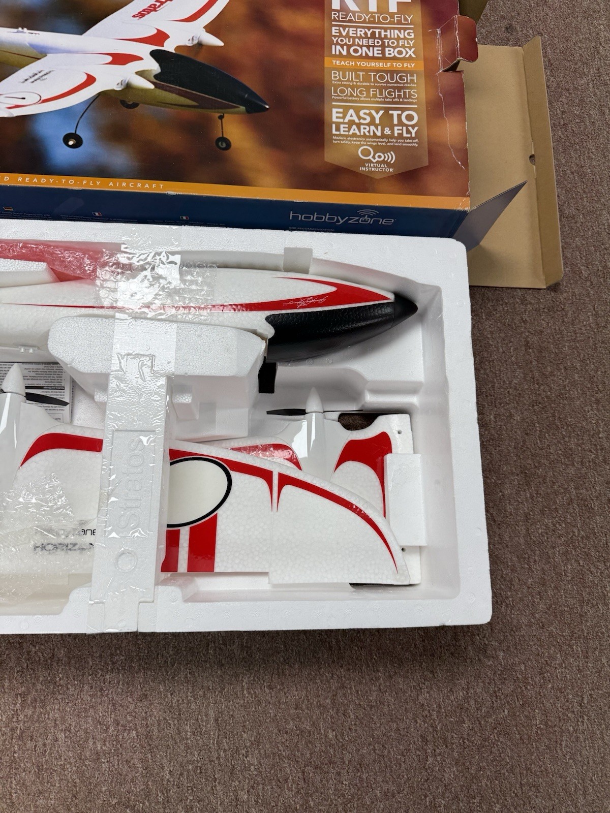 Hobbyzone Firebird Stratos RC Pusher Glider Airplane - RTF Version