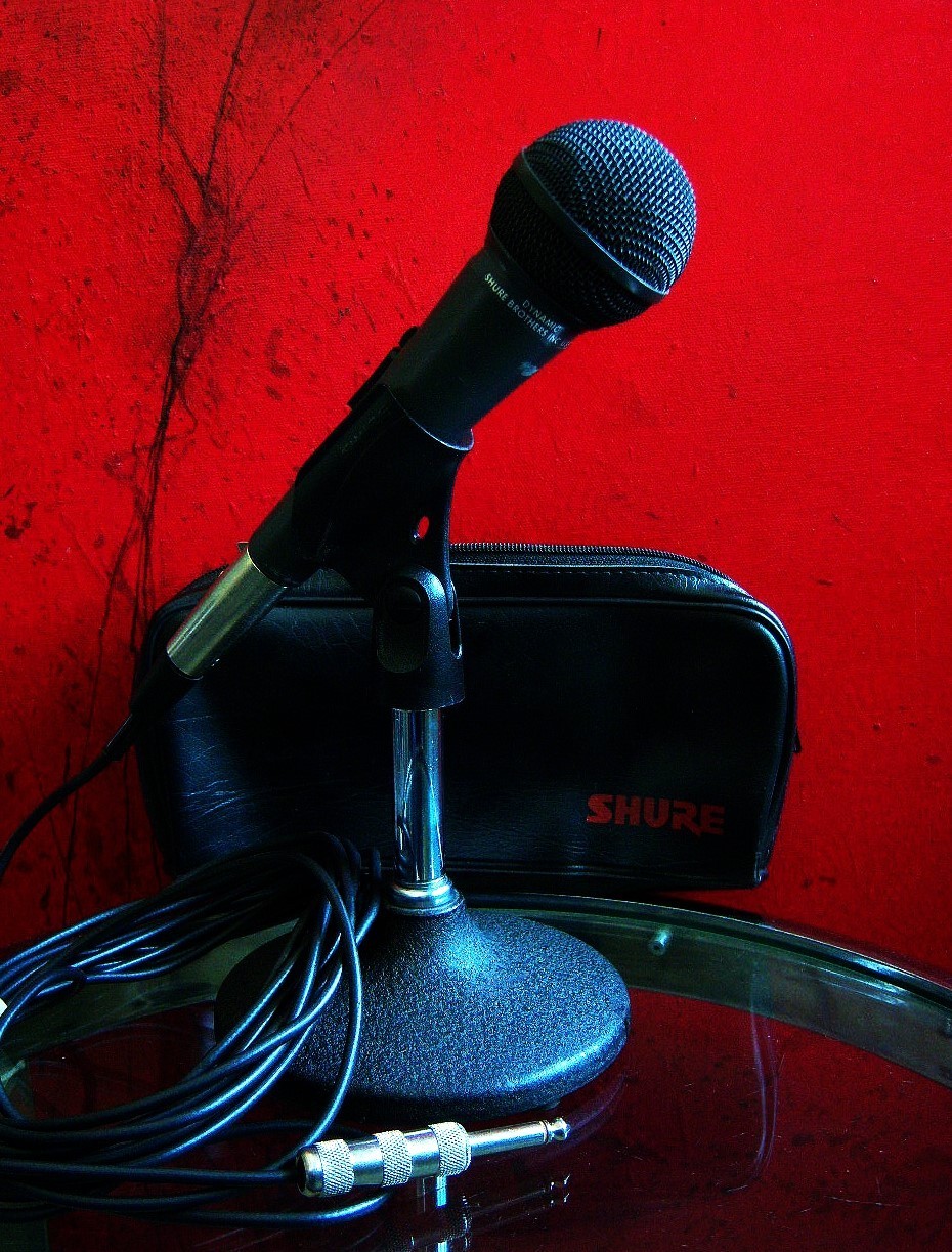 Vintage USA 1980's Shure PE15H cardioid dynamic microphone Hi Z w accessories #5