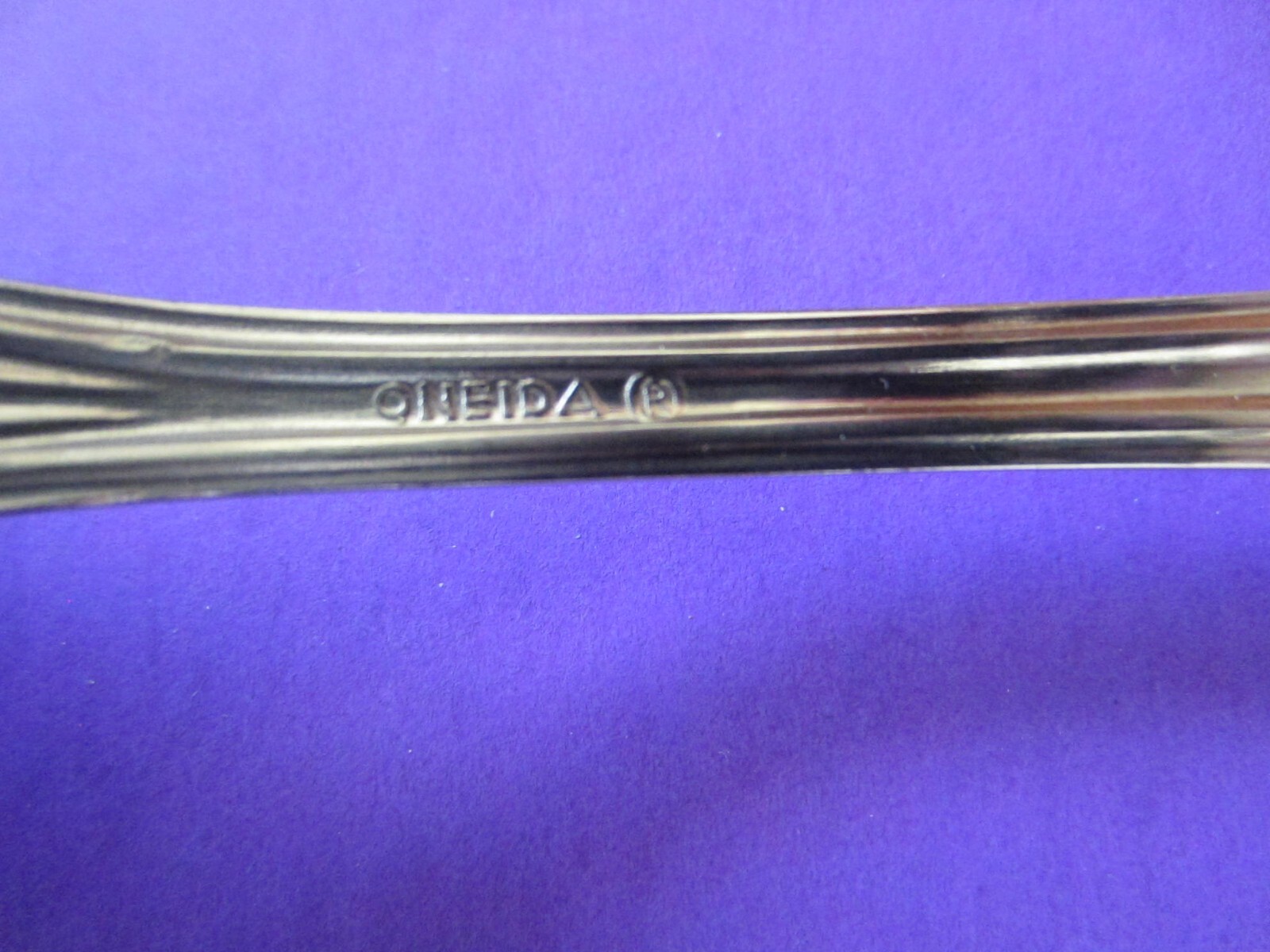 3 ONEIDA DUBLIN Stainless Flatware Salad Forks Ribbed Fan Design