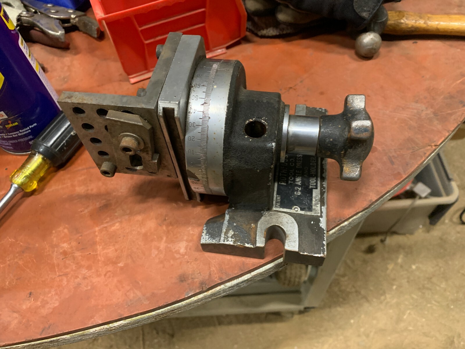 Rothfuss G-2 Angle Dresser & Tool Holder w/ Sargent Threaded Right Angle Plate