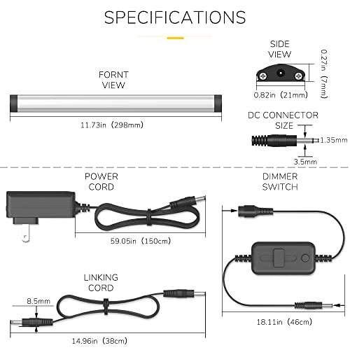 Led Under Cabinet Lighting Kit, Under Counter 6 Light Pack Soft White 3000k