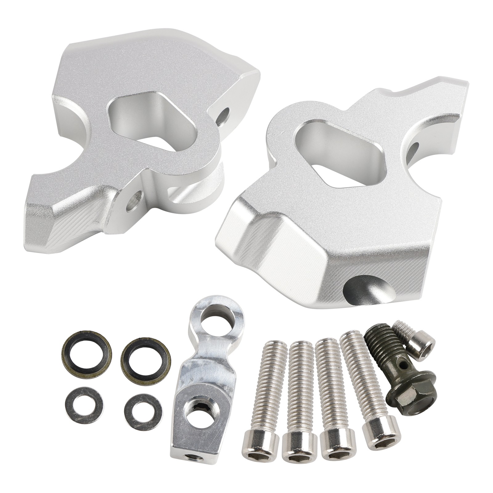 ALUMINUM HANDLEBAR RISERS 38MM FOR BMW R1300GS R 1300 GS 2023~2024 SILVER