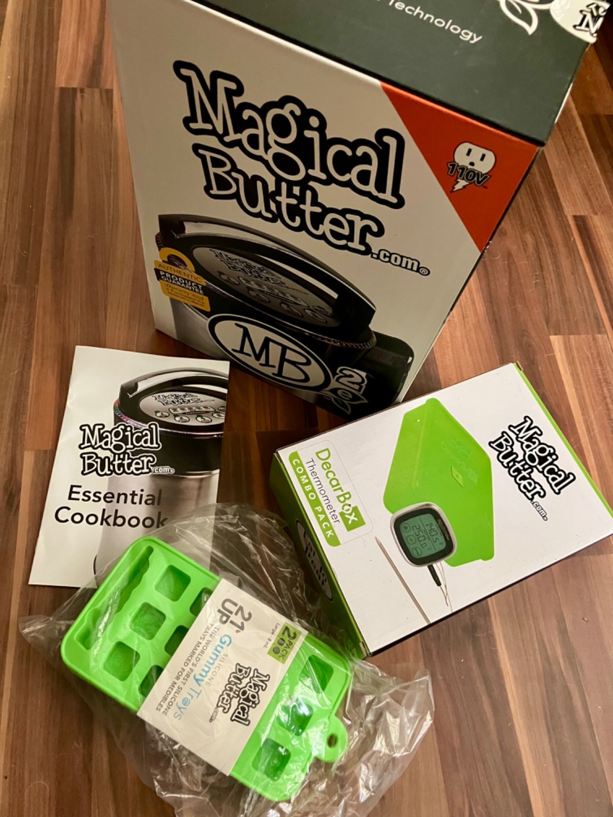 Magical Butter machine new w/ decarbox, thermometer, molds,cookbook