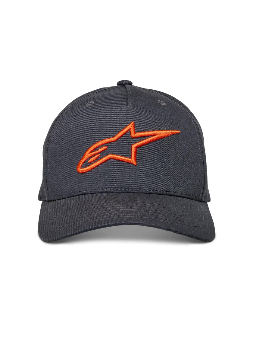 Alpinestars Ageless Curve Hat Baseball Cap Charcoal Orange Snap back Casual Wear