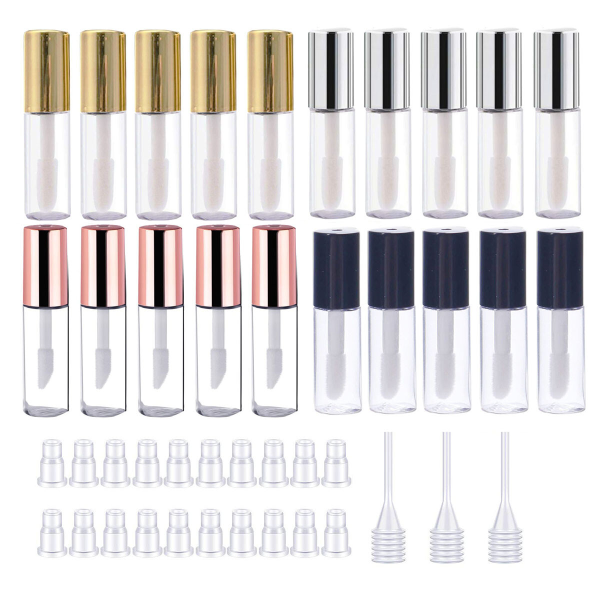 1.2 Ml Pretty Empty Lip Gloss Tubes Containers Set Clear Mini Refillable