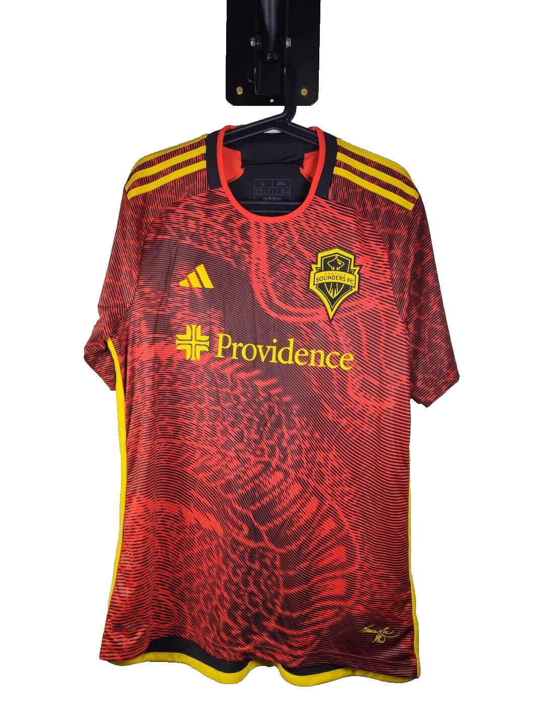 Adidas Aeroready MLS Seattle Sounders FC Slim Fit Jersey Soccer Red Size Large