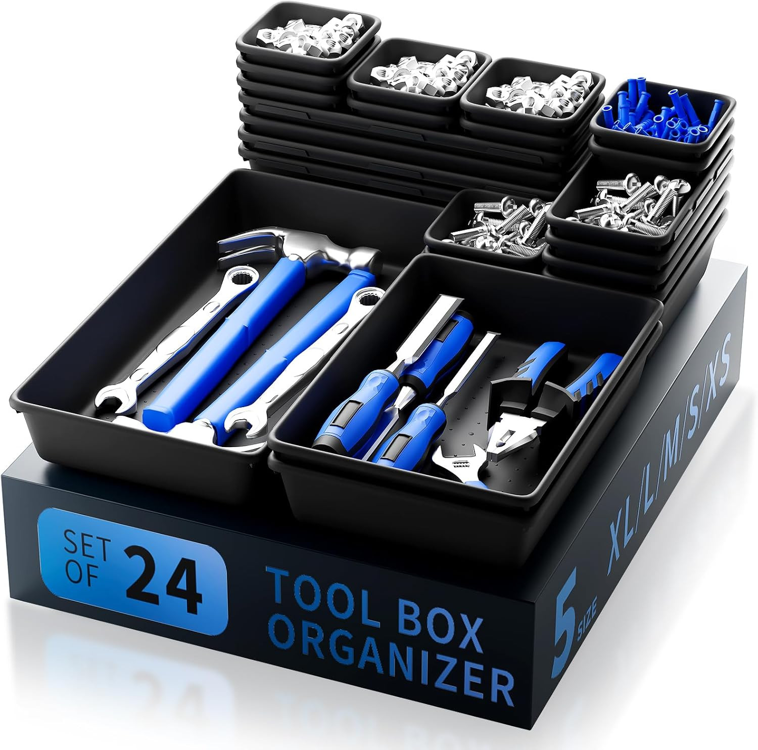 Tool Box Organizer Tray, Toolbox Desk Drawer Organizer, Tool Box Tray, Toolbox O