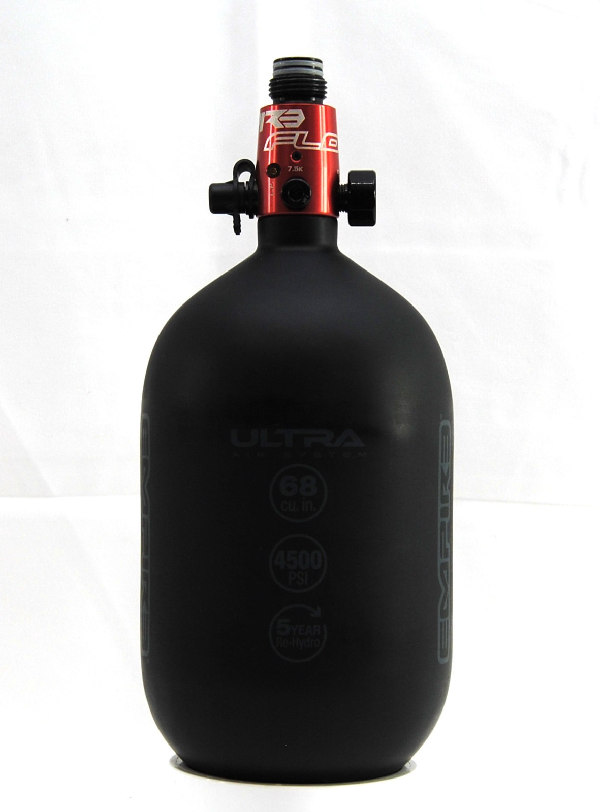 Used Empire Paintball 68ci/4500psi HPA Ultra Air Tank Matte Black 07/23 Red Reg