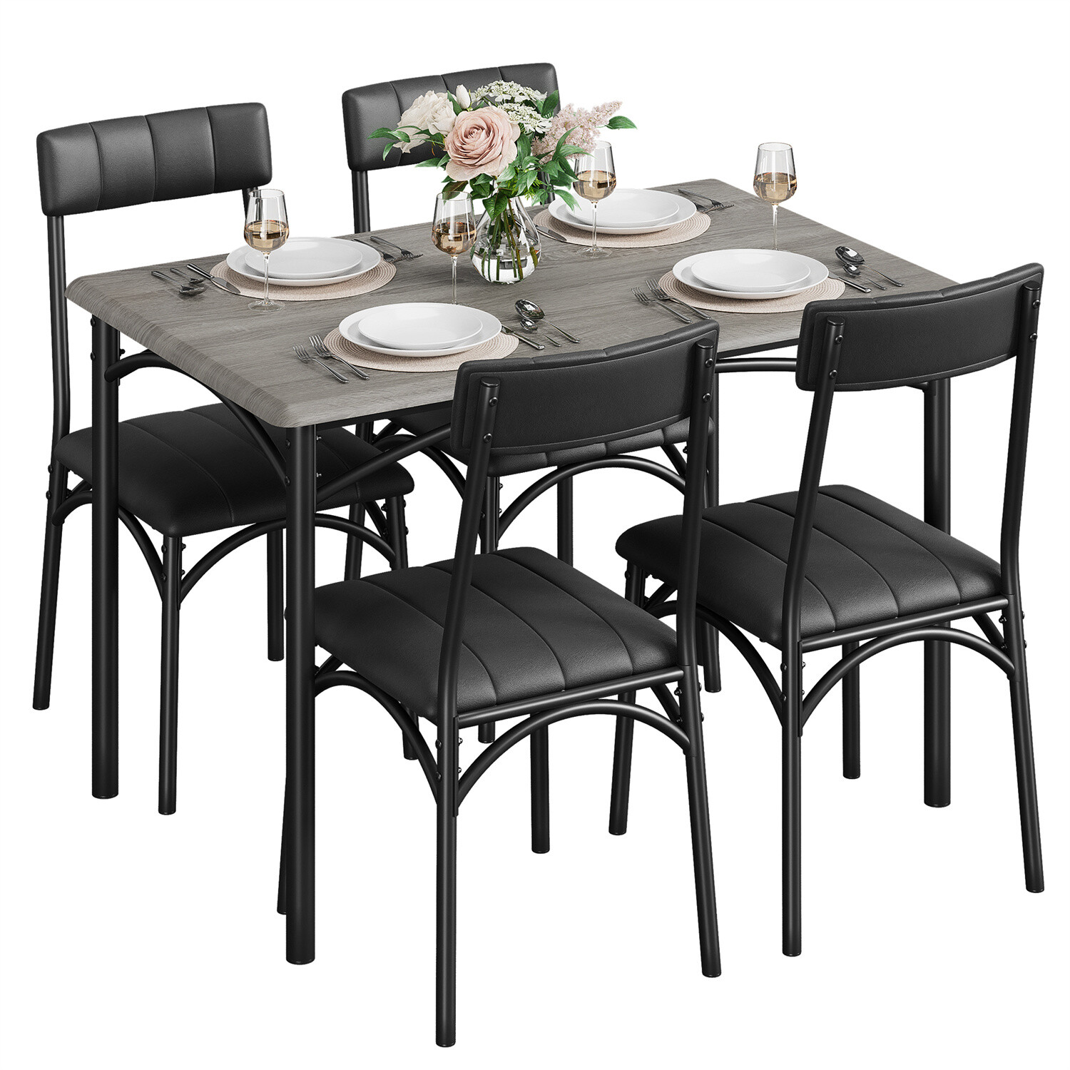🔥Kitchen Dining Room Table Set for 4 with Chairs Dining Table with Chairs