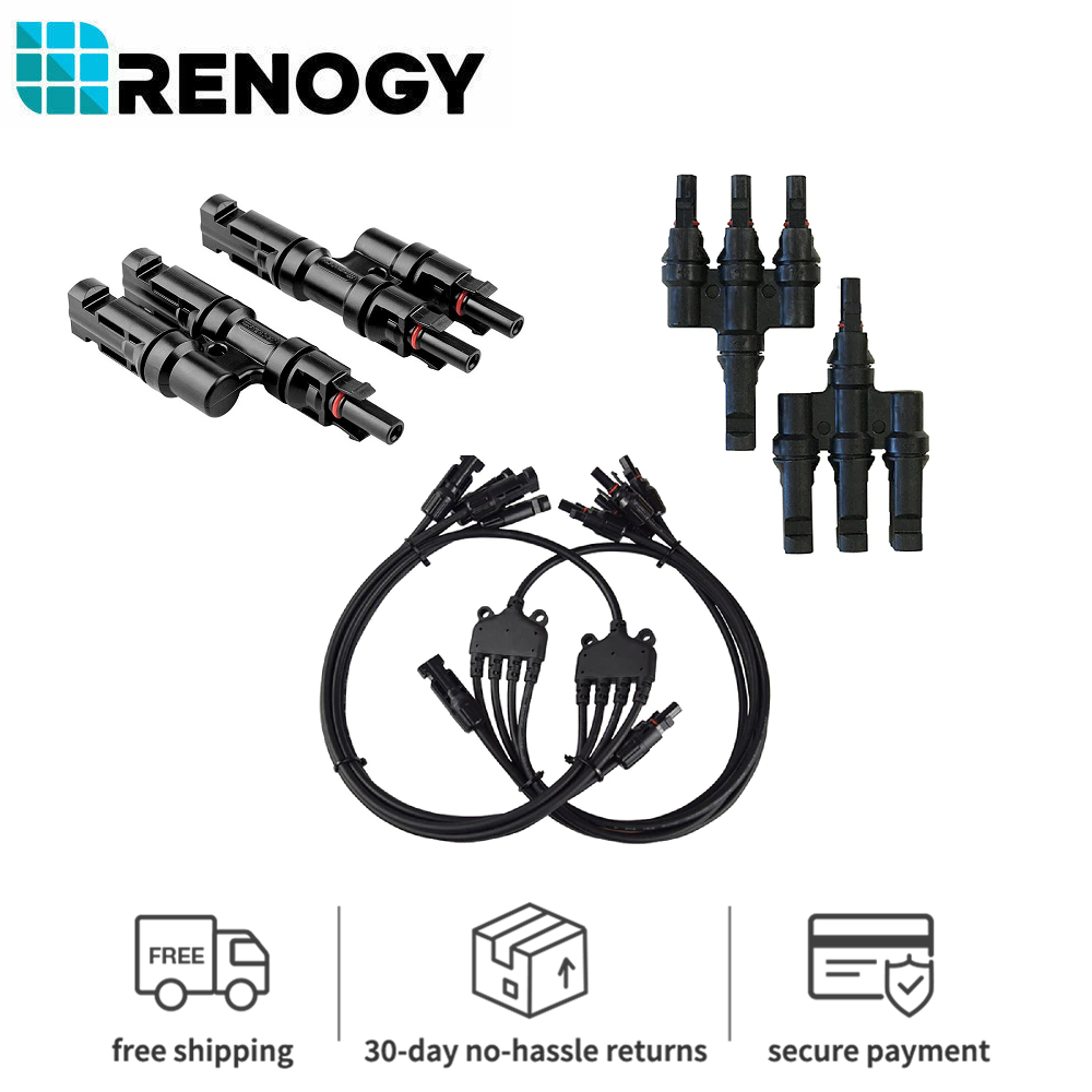 Renogy One Pair Solar Panel Connector Parallel Branch Connectors Solar Panel
