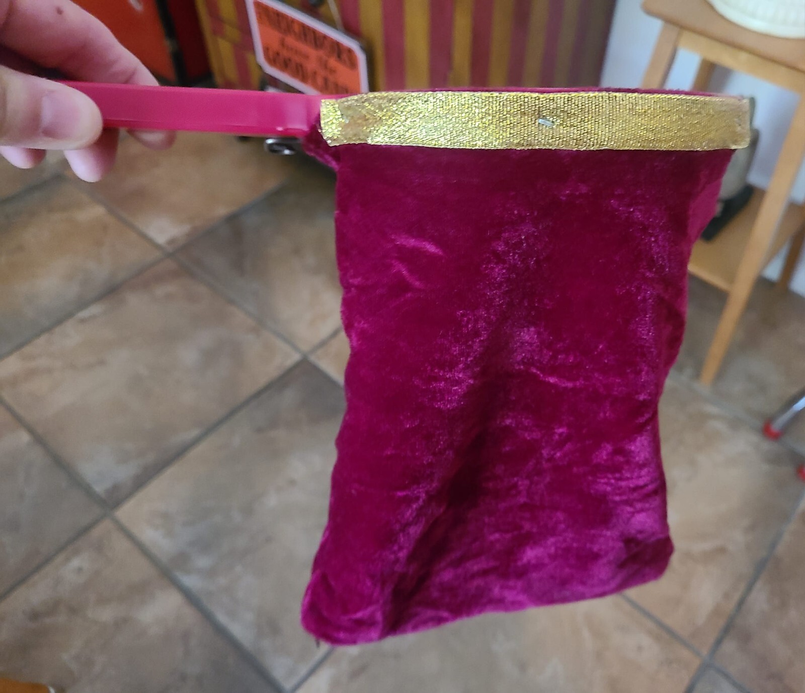 Velvet Change Bag W/Zipper Magic Trick Mentalism