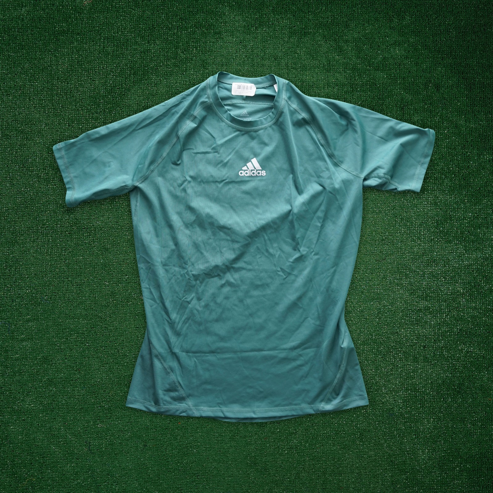 Adidas Men's Alphaskin Dark Green Climalite Techfit Compression T-Shirt
