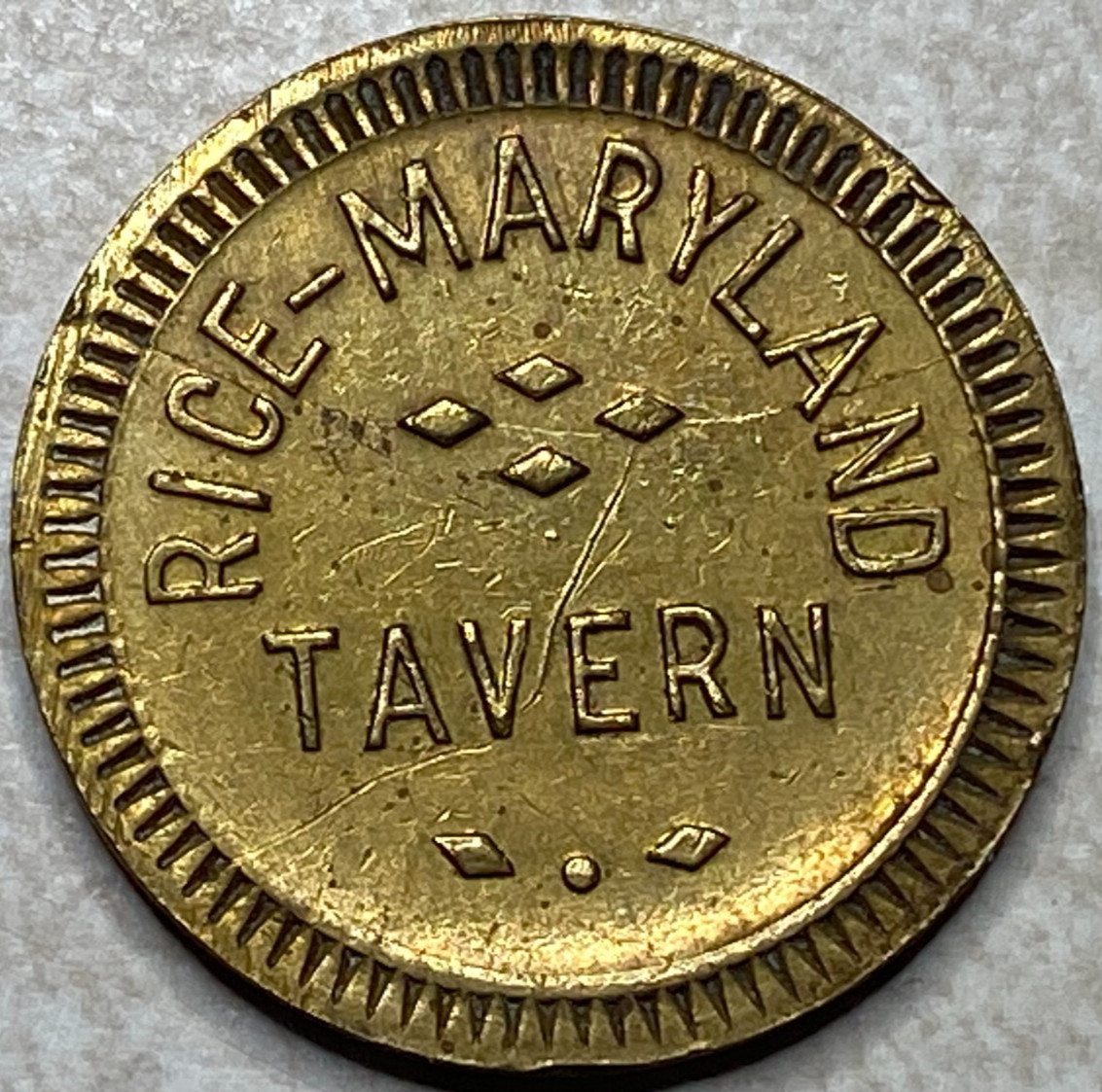 Rice Maryland Tavern V Trade St Paul MN Minnesota Token T561