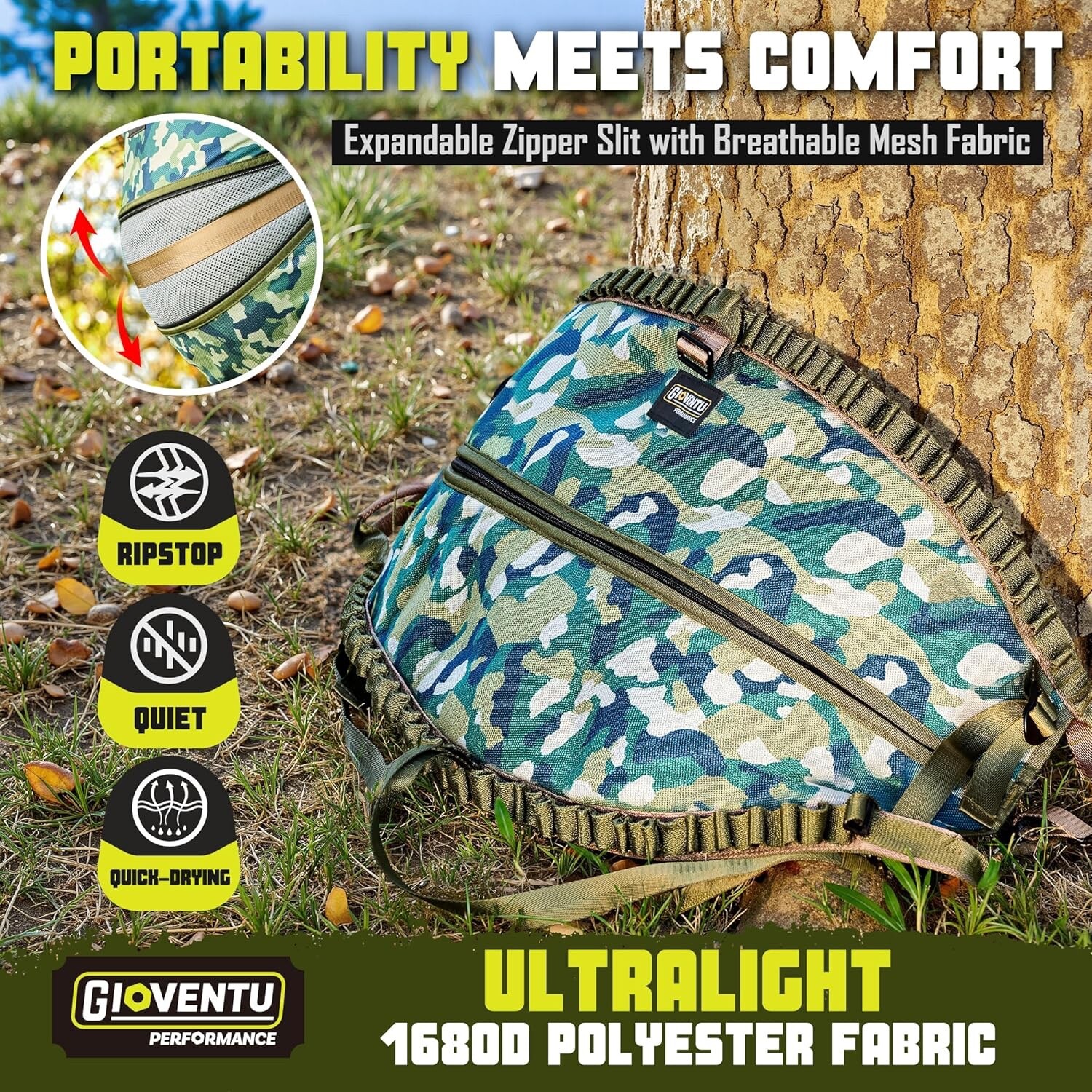 Hunting Saddle,Comfortable,Durable with Adjustable Bridge,Molle System,Leg Strap