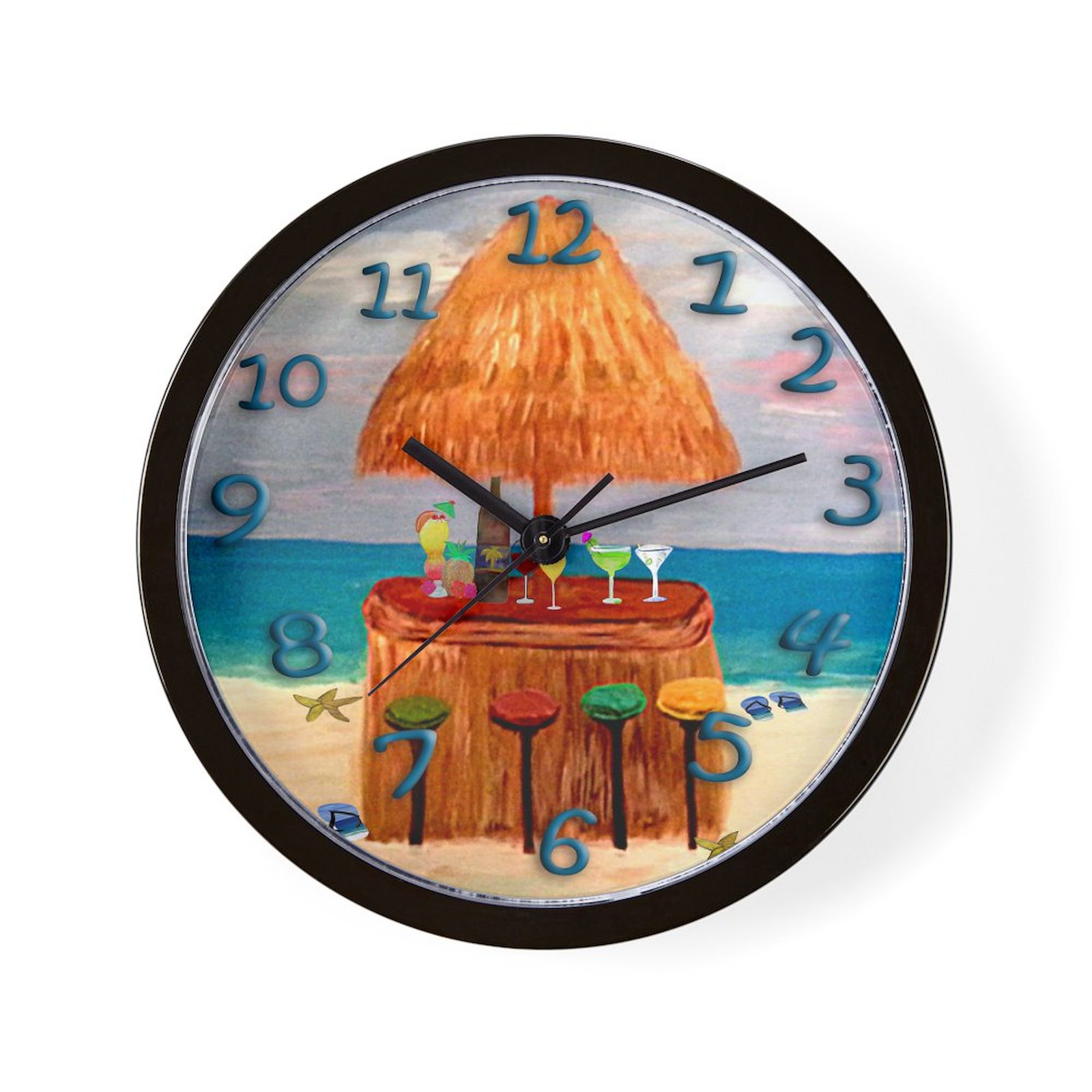 CafePress Tiki Time 10" Wall Clock (1194131184)