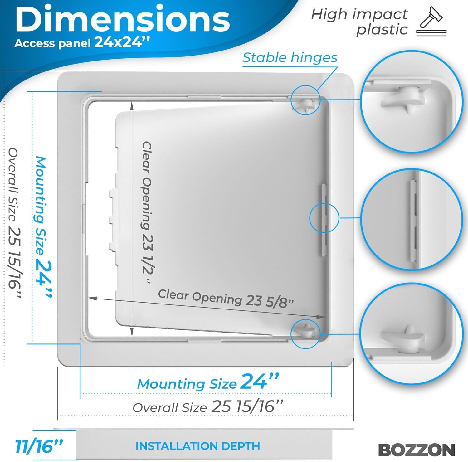 Durable White Door for Plumbing - 24x24 Access Panel