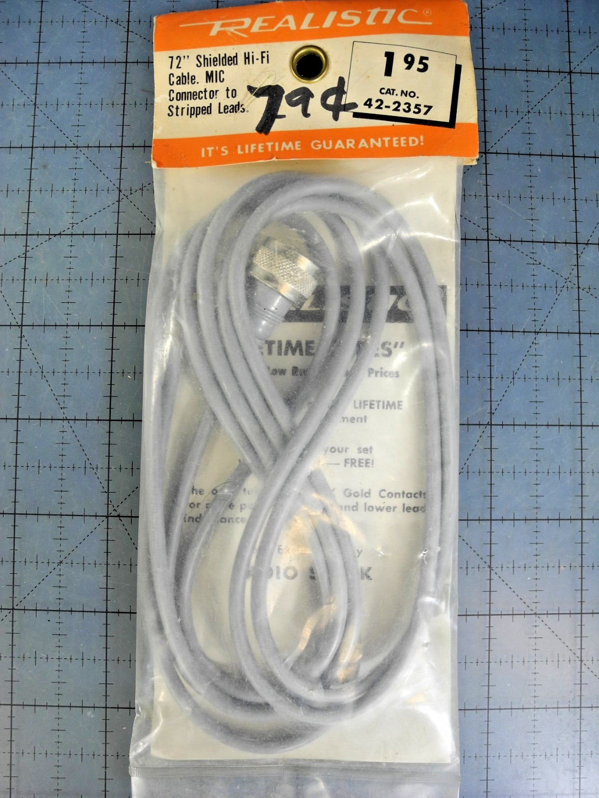 Realistic 72" Hi-Fi Cable, Mic Connector  42-2357 Radio Shack 🔥NEW NOS💥