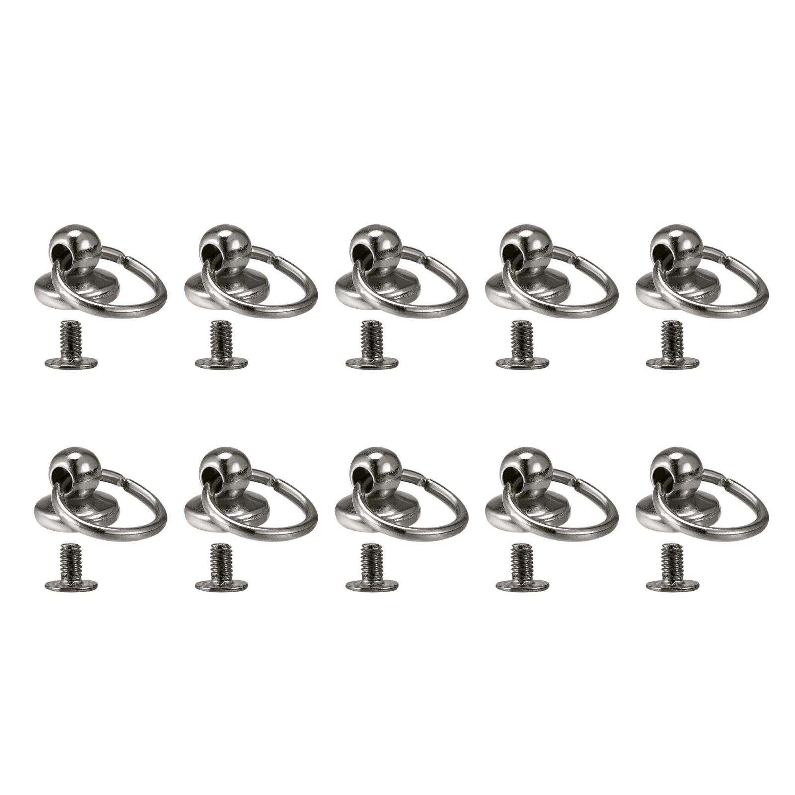 0.5" Toroidal Joint Button Pin Rivets Screw Bow Grey 10pcs