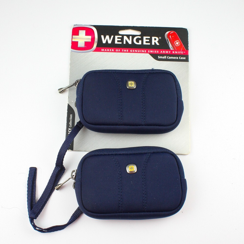 Wenger - Legacy Collection - 2 Small Camera Cases - Blue - 4.25" x .5" x 2.5"