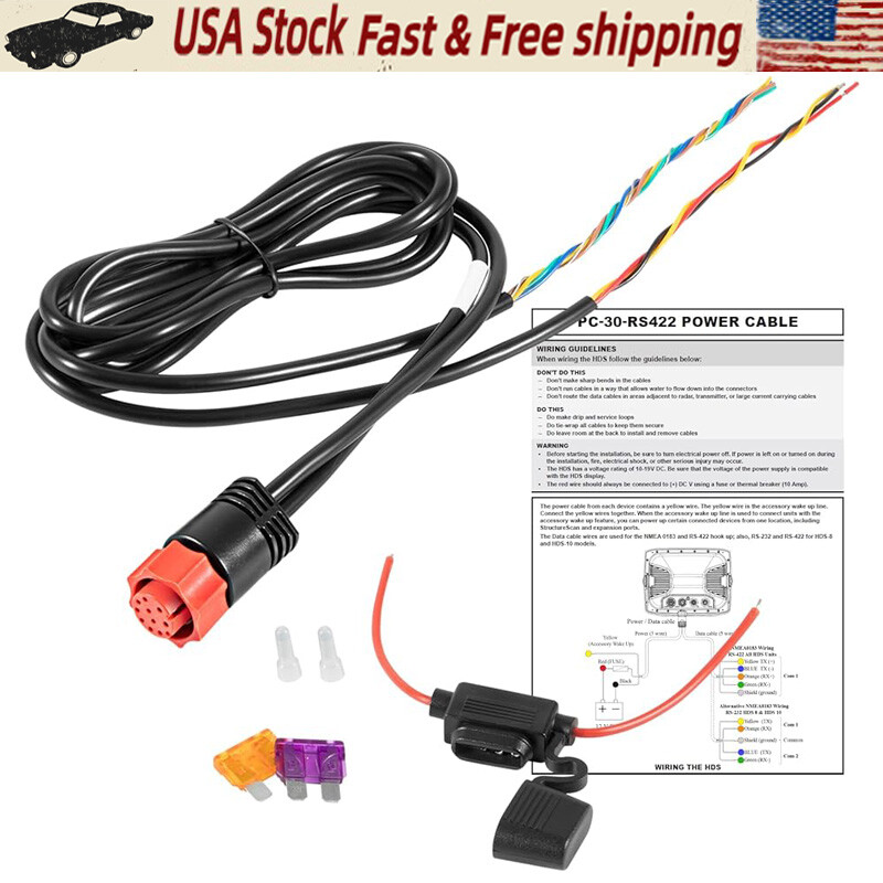 000-0127-49 PC-30-RS422 Power Cable Replace for Lowrance Hds Series Elite Hook
