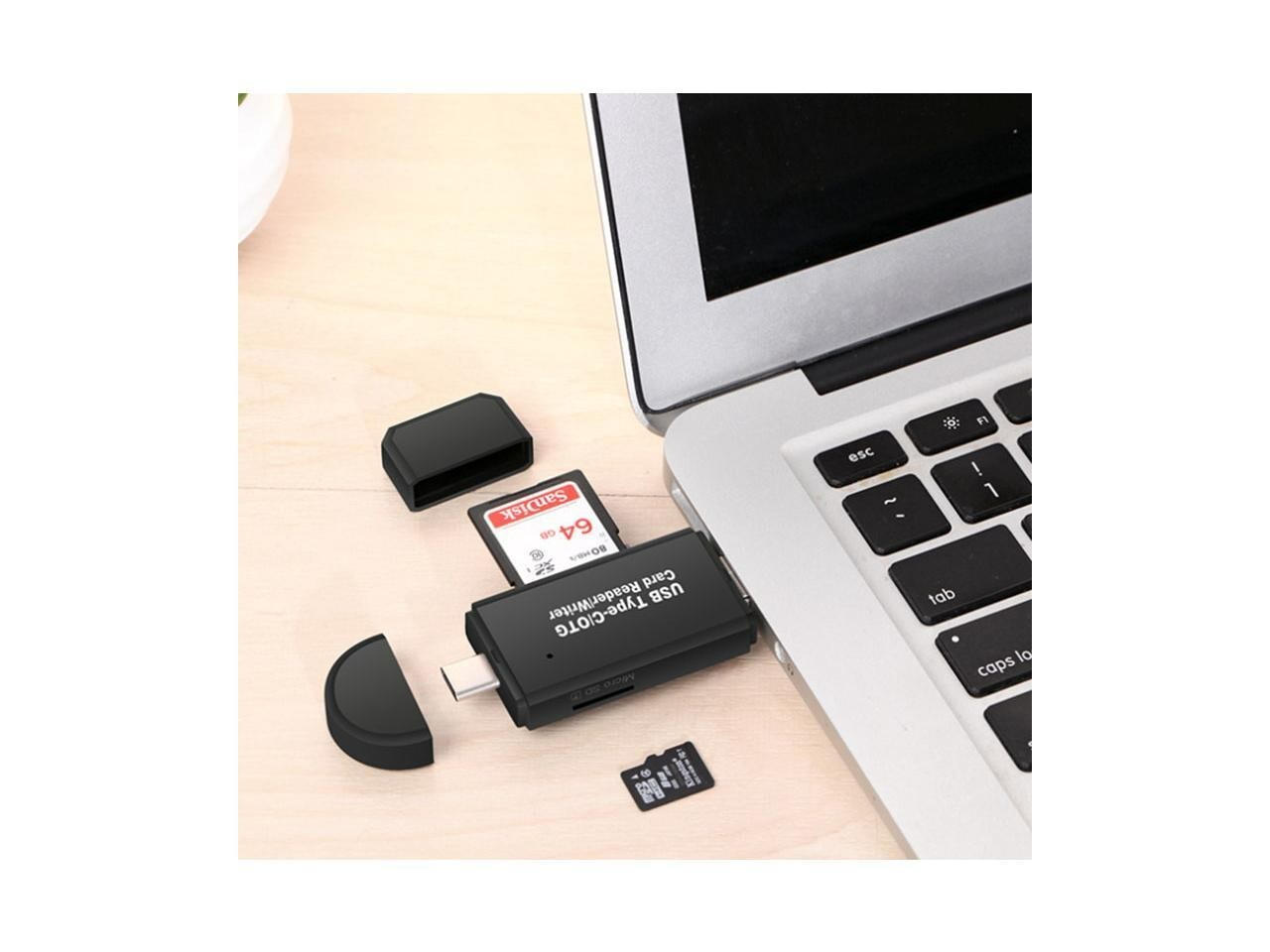 Micro USB OTG to USB 2.0 Adapter SD/Micro SD Card Reader With Standard USB Male