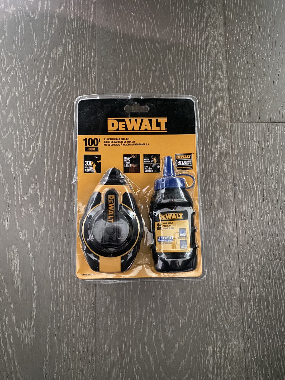DEWALT DWHT47373L 3:1 Reel Kit with Blue Chalk