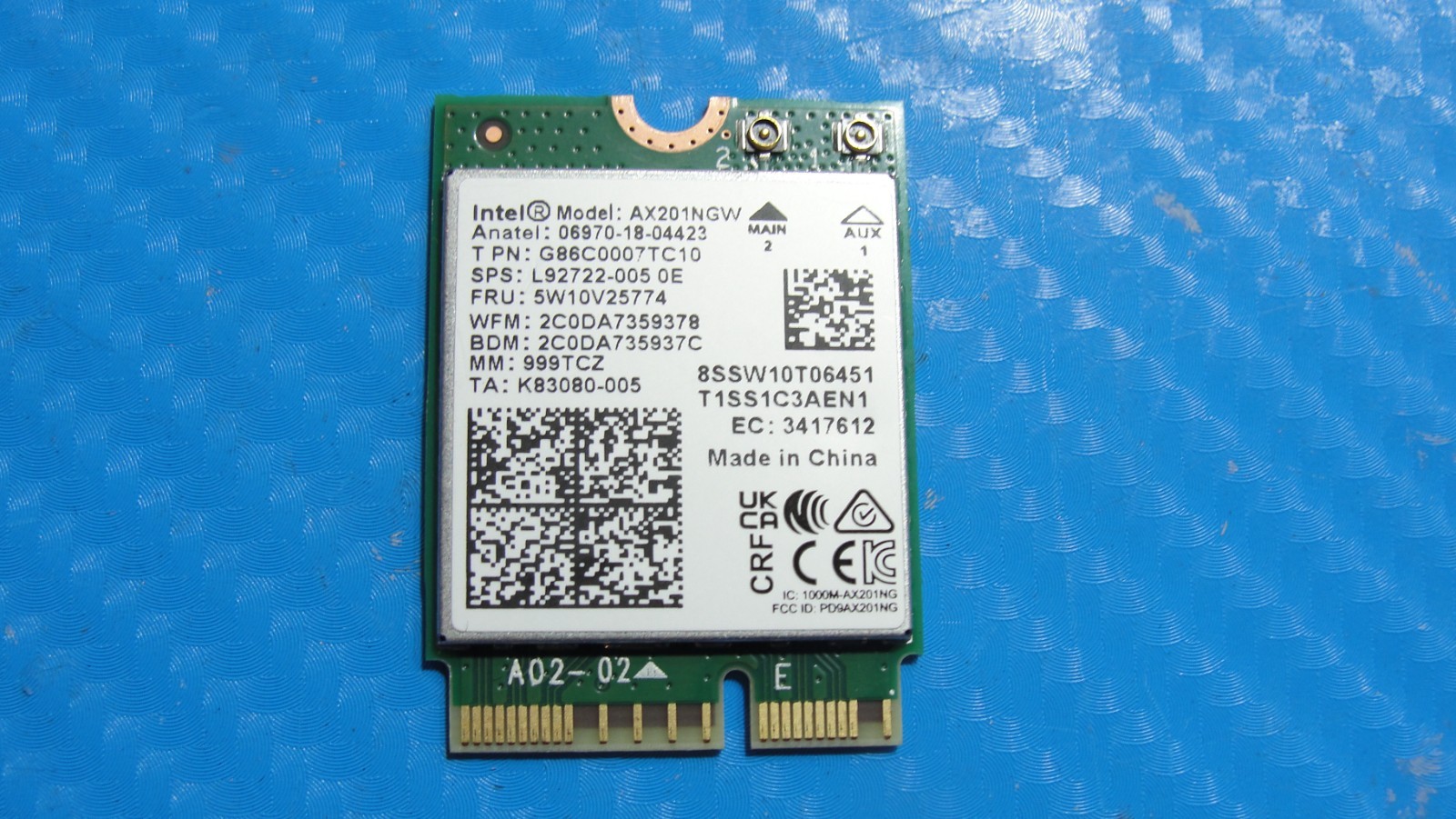 HP ZBook 14” Firefly 14 G8 OEM Wireless WiFi Card AX201NGW 5W10V25774 L92722-005