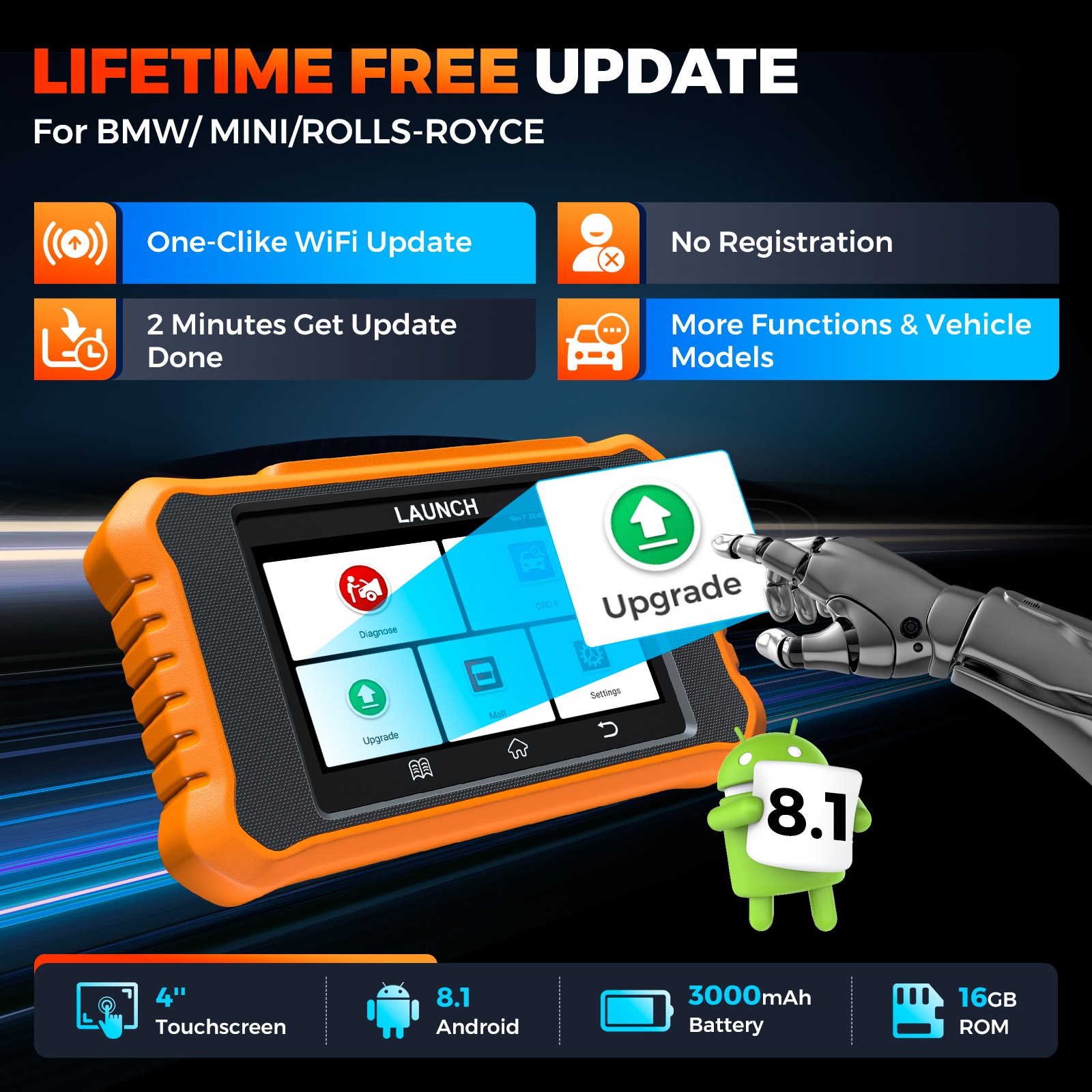 2026 LAUNCH X431 Elite 2.0 For BMW Car OBD2 Diganostic Scanner Code Reader Tool