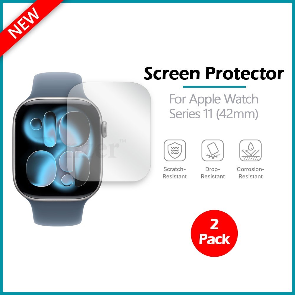 2-Pack LCD Ultra Clear Screen Protector for Apple Watch iWatch Series 11 (42mm)