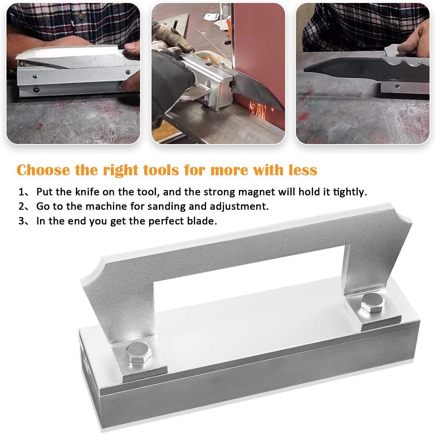 Magnetic Bevel Jig for Knife Making & Blade Grinding, 0-45° Adjustable Tool