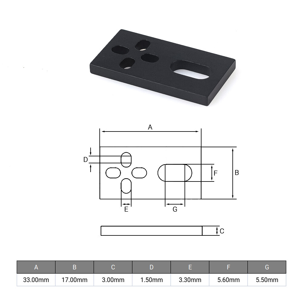 Micro Limit Switch Plate 17x33mm for WorkUltra QueenBee 3D Printers CNC Router