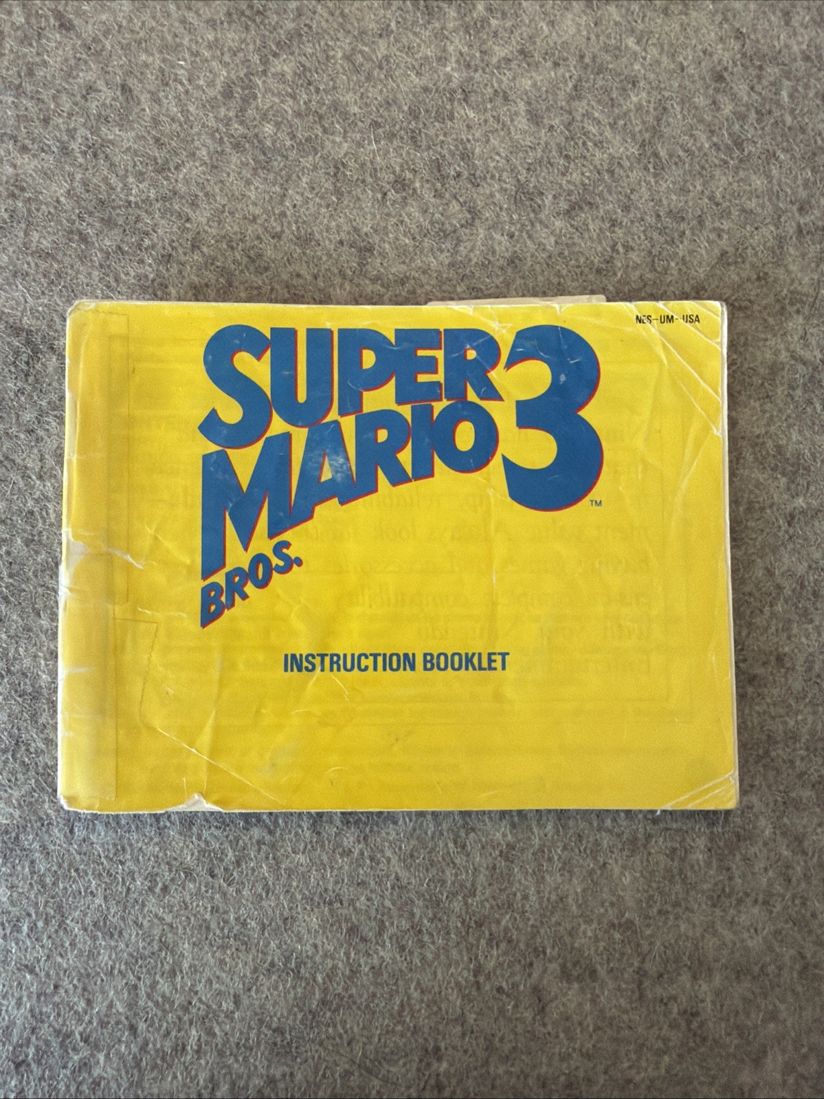 Super Mario Bros. 3 (NES, 1990) - Instruction Manual / Booklet Only