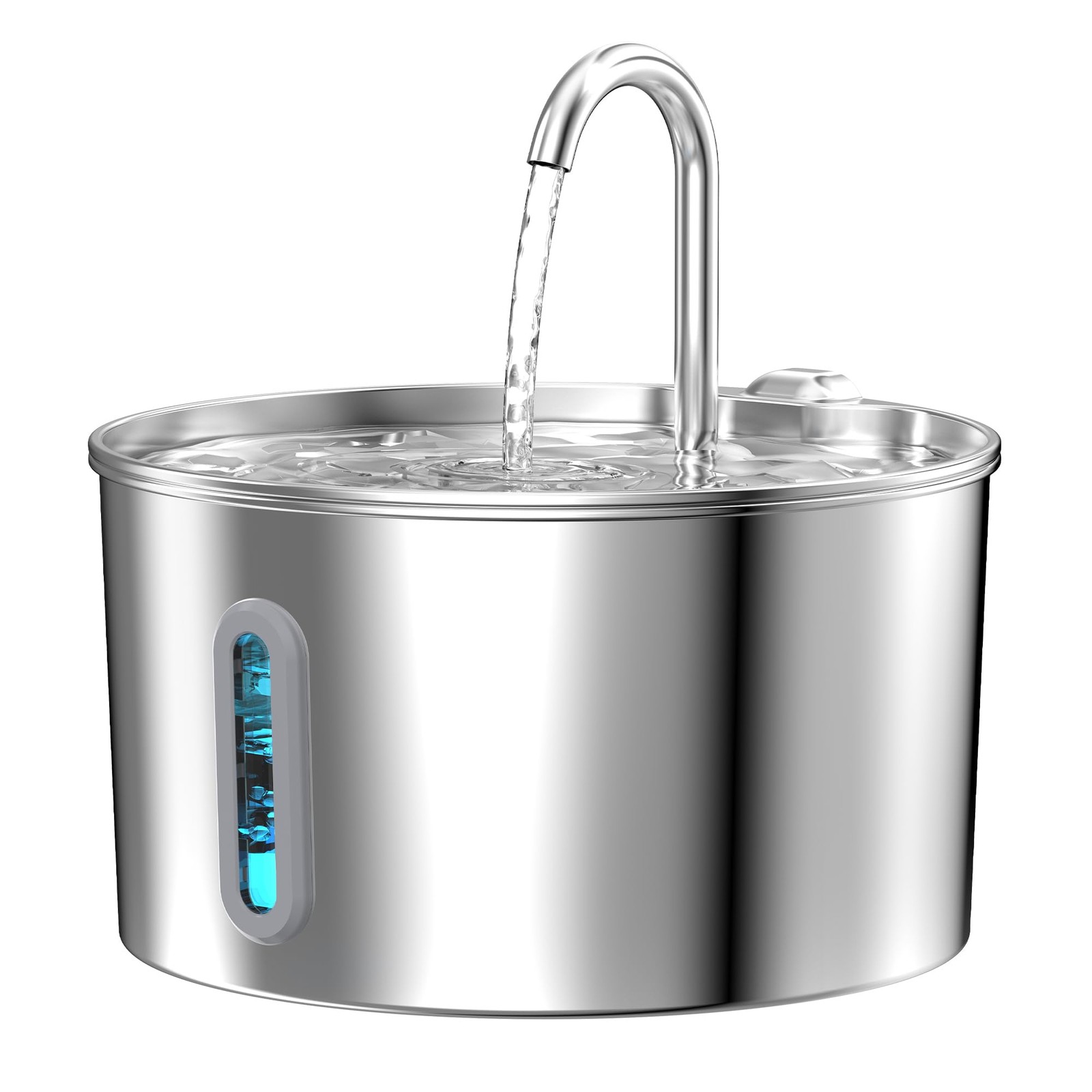 Cat Water Fountain Stainless Steel: 2.2 L Cat Fountain for Drinking - Automat...