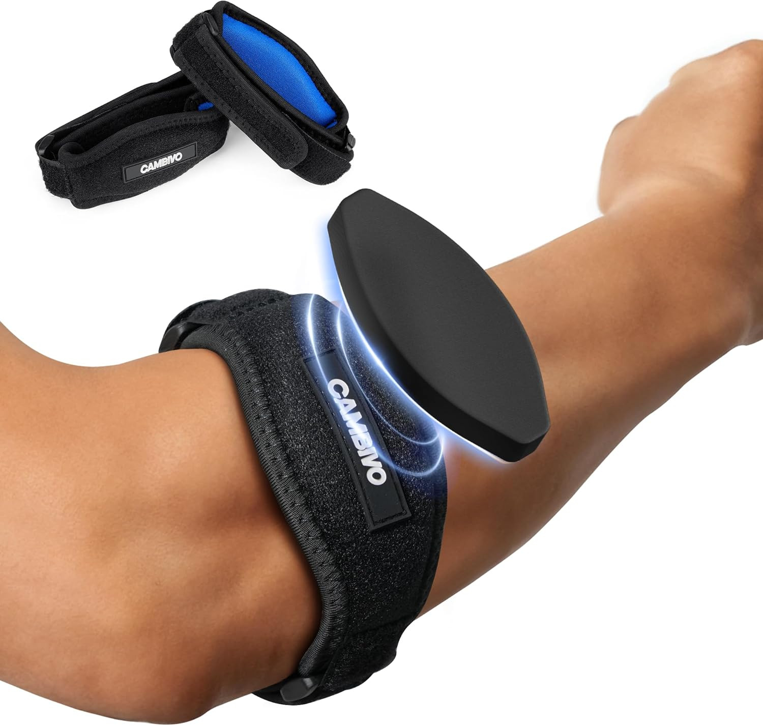 CAMBIVO 2 Pack Tennis Elbow Brace for Men & Women, Elbow Pain Relief for Tendoni