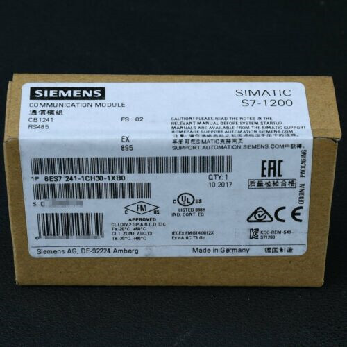 New Siemens 6ES7241-1CH30-1XB0 6ES72411CH301XB0 SIMATIC S7-1200 CB 1241