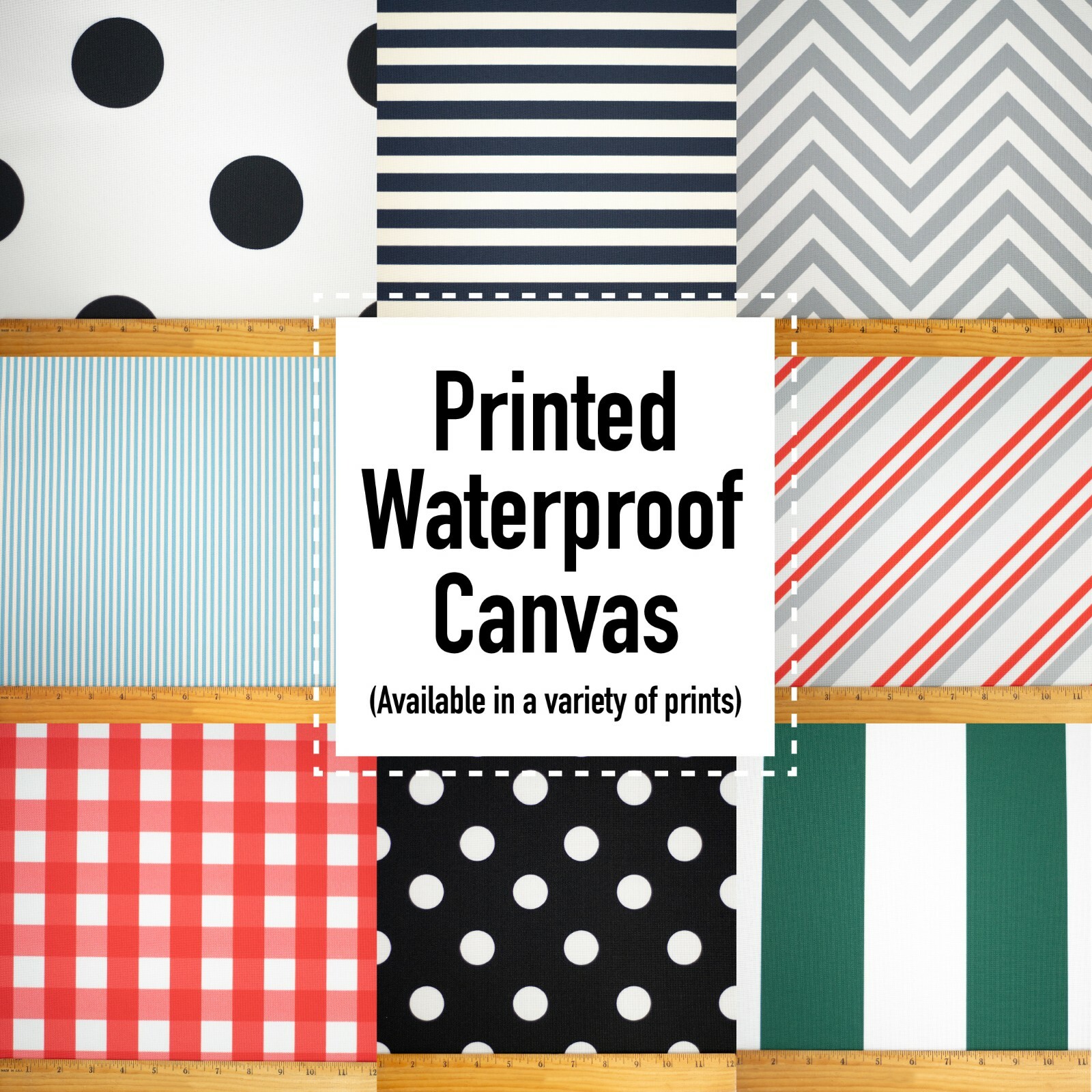 New Variety! Printed Canvas Waterproof Outdoor Fabric 59" W 600 Denier bytheyard