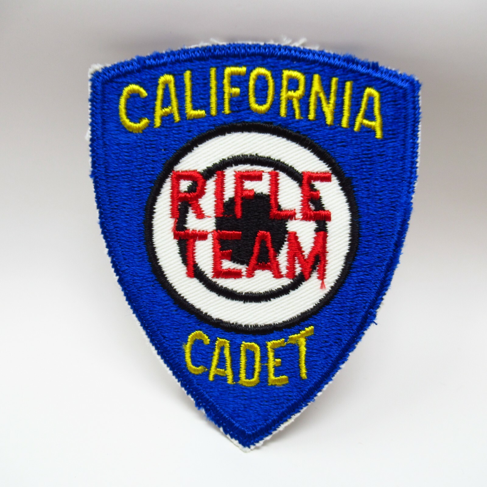 California Cadet Corps Patch Rifle Team Target Shield Vintage Embroidered